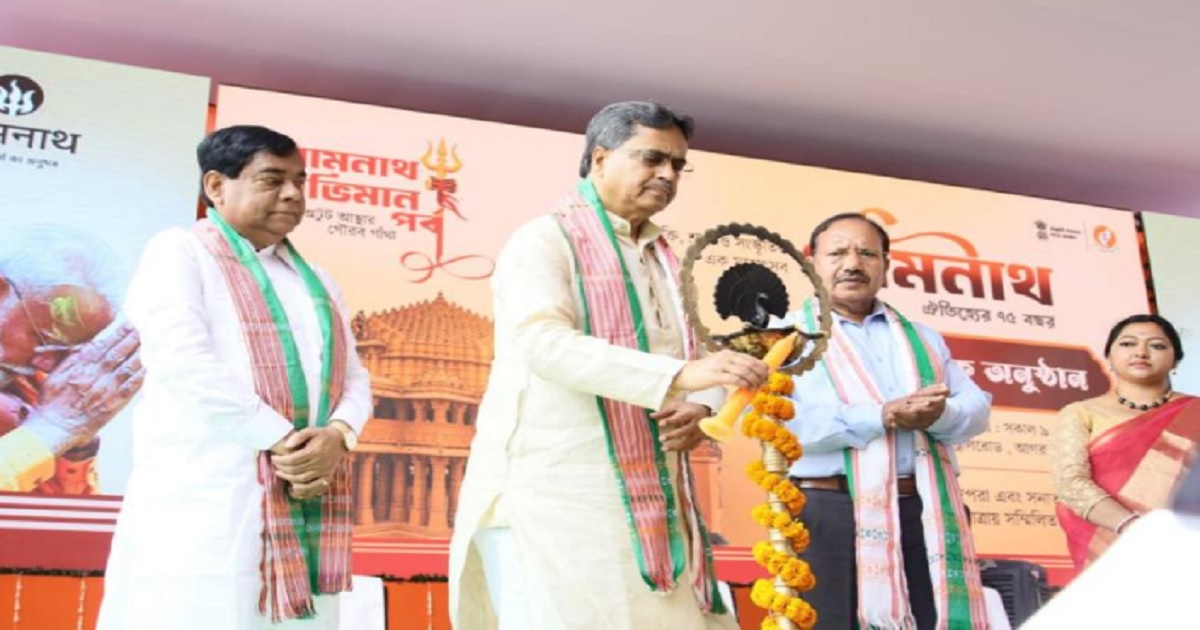 সোমনাথ মন্দির ভারতীয়দের আধ্যাত্মিক ও সাংস্কৃতিক আত্মমর্যাদার প্রতীক : মুখ্যমন্ত্রী