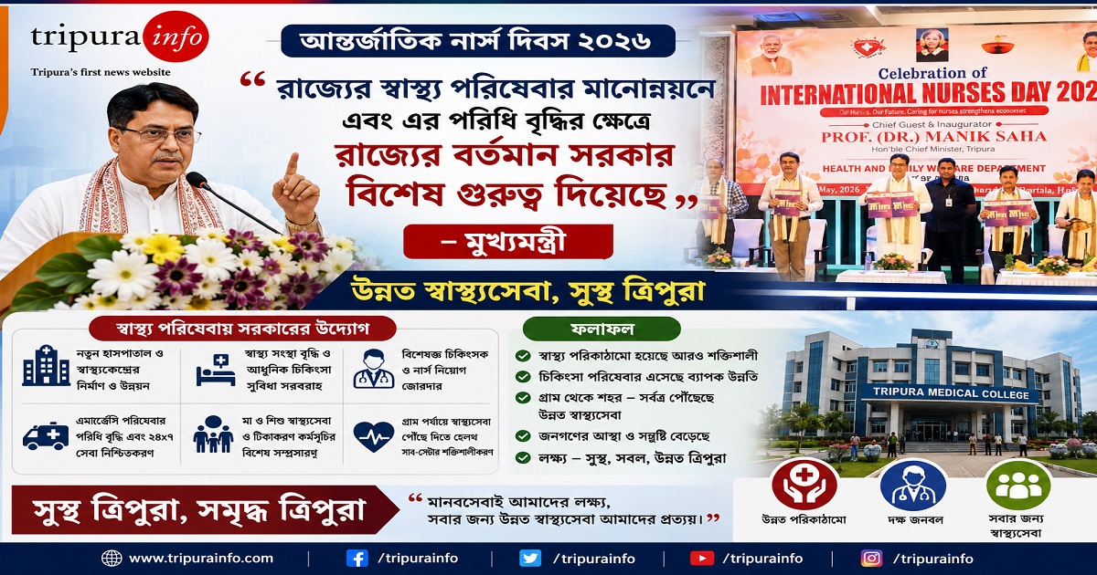 রাজ্যের স্বাস্থ্য পরিষেবার মানোন্নয়নে এবং এর পরিধি বৃদ্ধির ক্ষেত্রে রাজ্যের বর্তমান সরকার বিশেষ গুরুত্ব দিয়েছে : মুখ্যমন্ত্রী