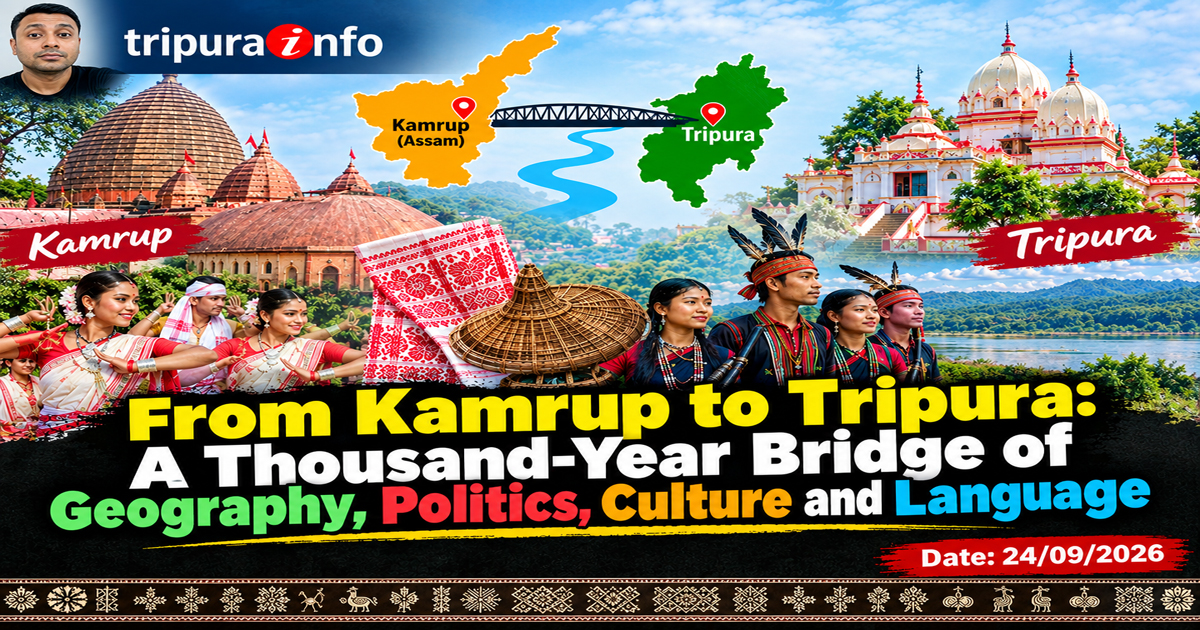 From Kamrup to Tripura: A Thousand-Year Bridge of Geography, Politics,culture  and Language (Historical Relationship between Assam and Tripura)