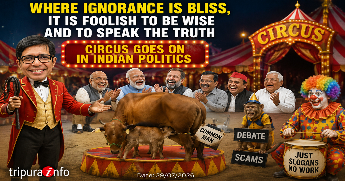 Where ignorance is bliss, it is foolish to be wise and to speak the truth, circus goes on in Indian politics