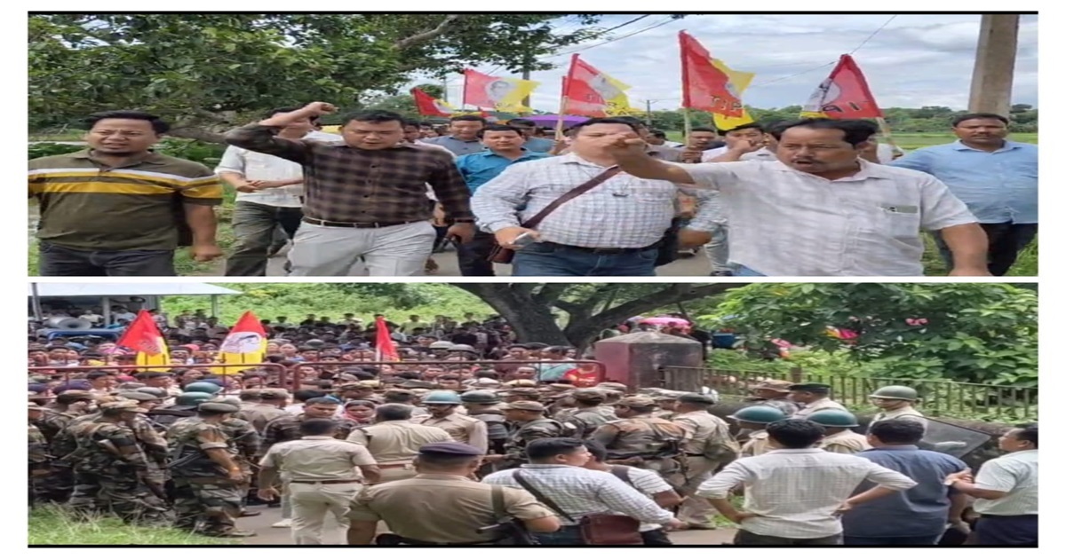 Tension in Champahour: TIPRA Motha Workers Gherao Police Station Demanding Release of Arrested Members Linked to Asaram Bari Clash