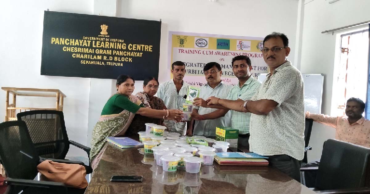 KVK-Sepahijala holds a Training cum Awareness  programme on “integrated pest Management