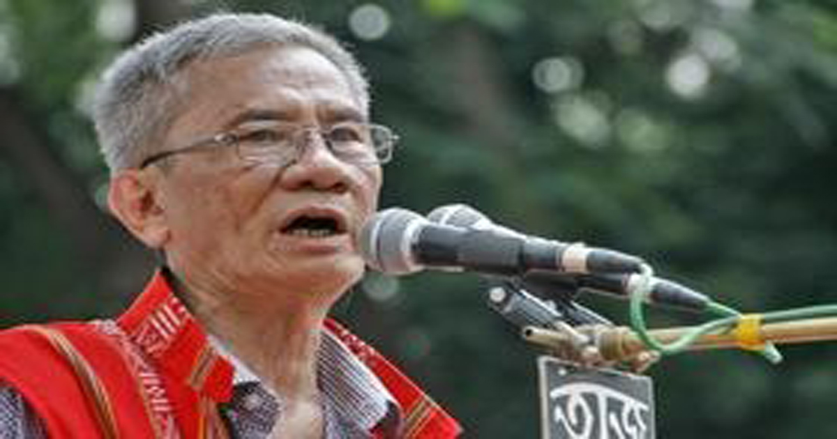 Santu Larma of PCJSS accuse ruling class in CHT of torturing tribal women , call for peaceful protest