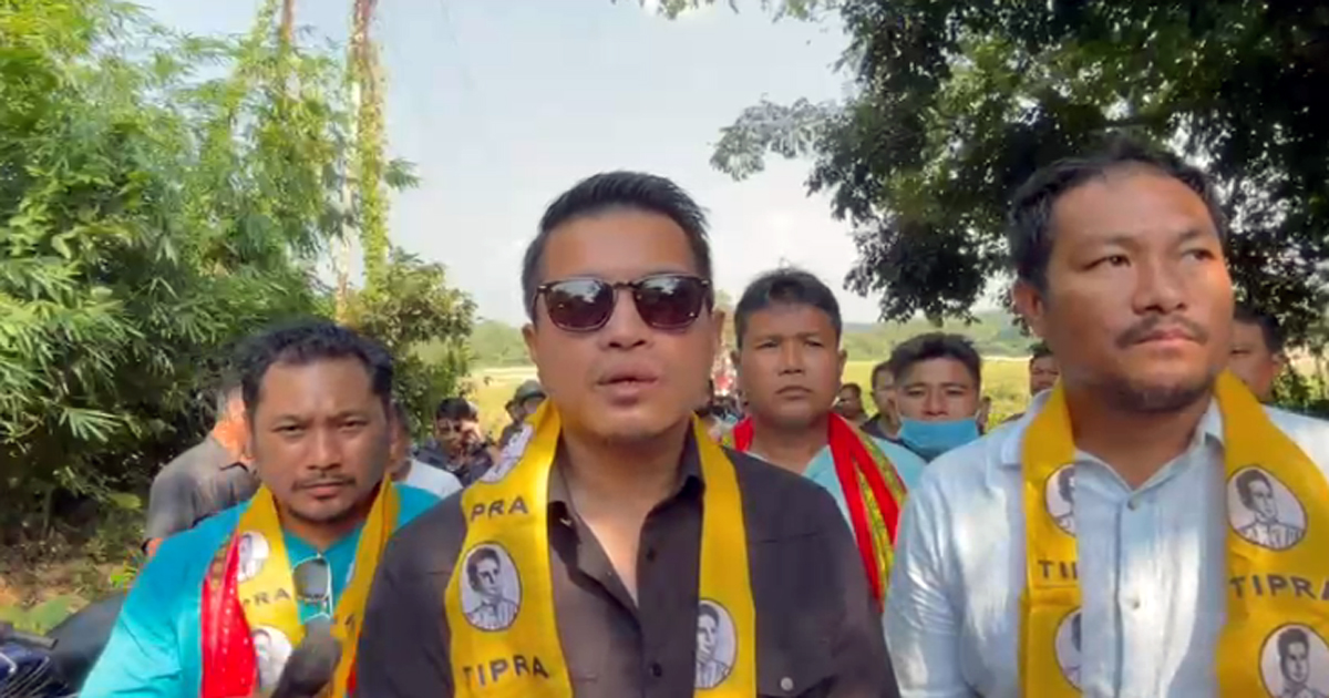 Tipra Motha prepares for mega rally in Agartala , bike rally organised from Lembucherra to Raj Chantai