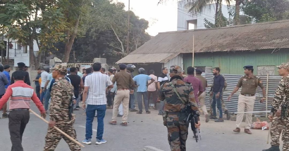 BJP Factional Clash in Kailashahar Escalates, Tension Spreads Across Town, Police Fire in the Air to Restore Order