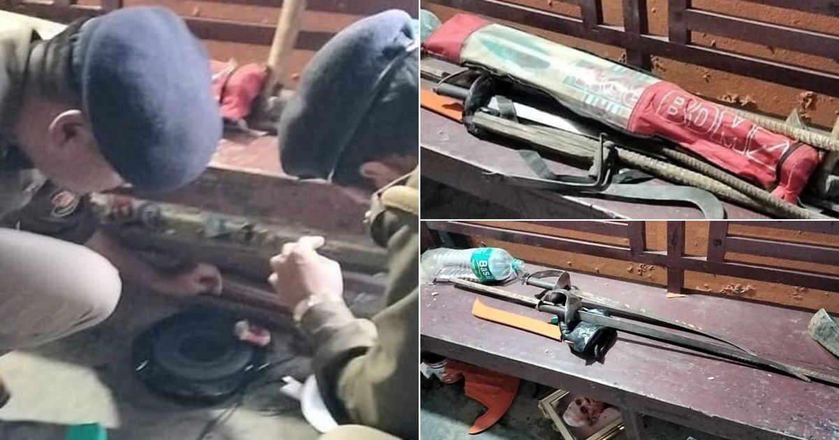 Illegally Occupied  Government Quarter Sealed in Kailashahar After Recovery of Weapons, Liquor Bottles