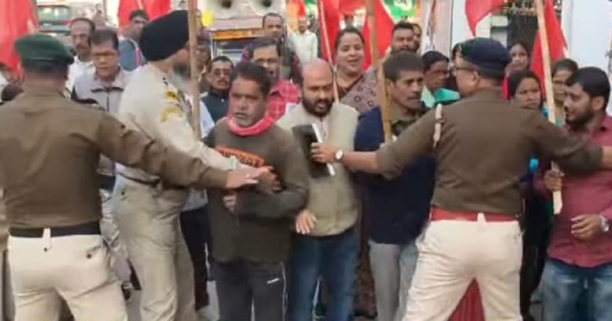 CPIM Protests in Agartala Against Eviction Drive, Demands Rehabilitation for Street Vendors