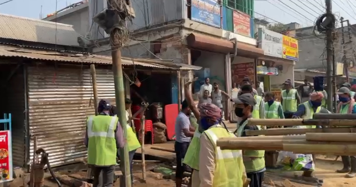 Eviction drive in Teliamura under municipal council authority, many vendors driven away