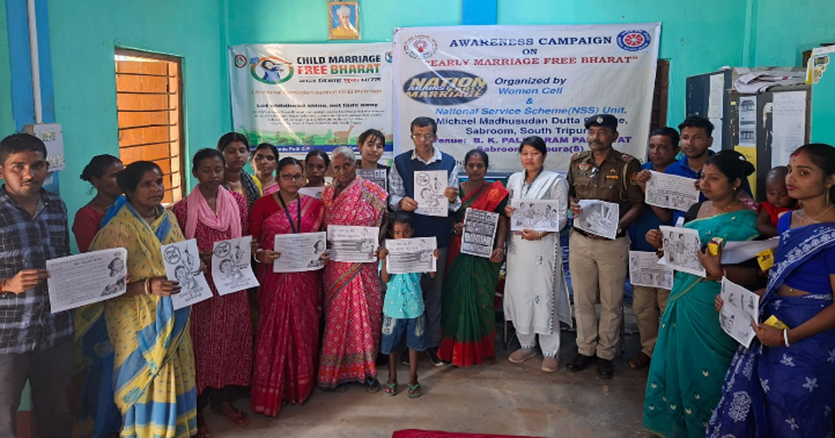 MMD College, Sabrom holds Campaign for the Prevention of Child Marriage