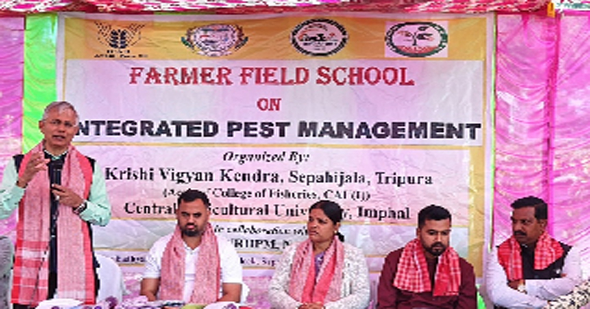 Crop-based Model IPM village and farmer field school Organized by KVK-Sepahijala