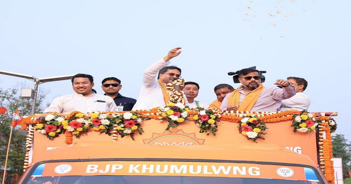 Massive Roadshow at Khumulwng Ahead of TTAADC Polls, CM Manik Saha Highlights Vision of ‘Empowering Janajati, Empowering Tripura’