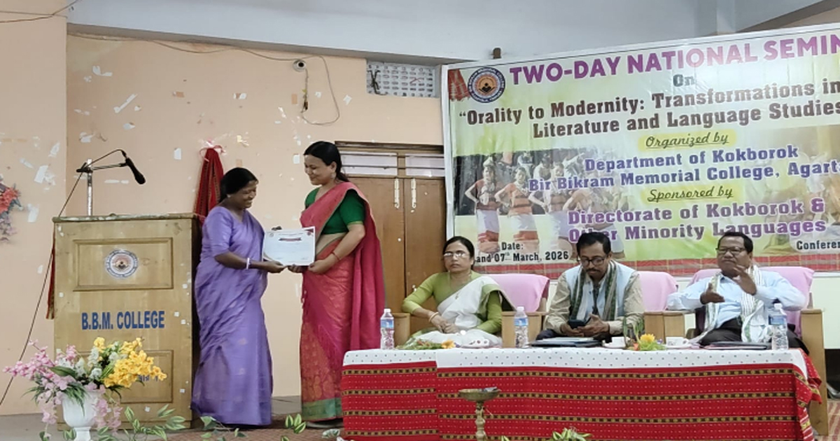 Two-Day National Seminar of Kokborok Department Comes Off at Bir Bikram Memorial College