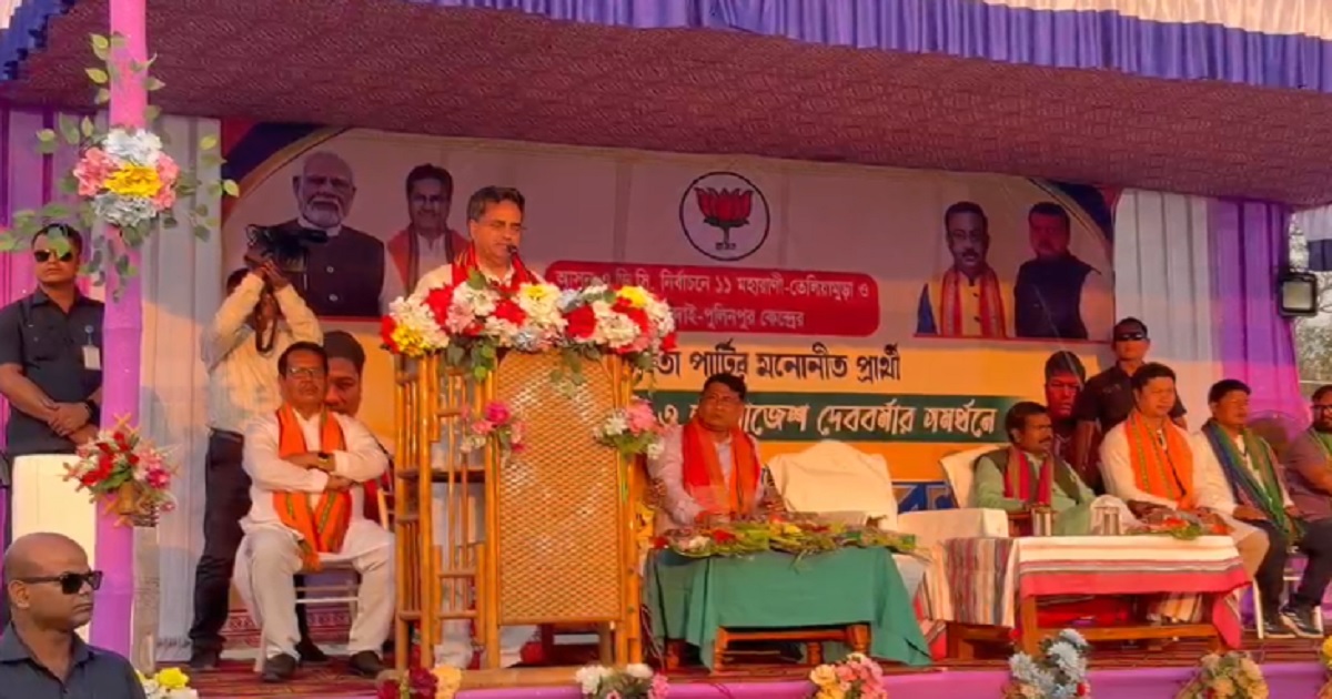 CM warns against political violence, targets Tipra Motha at Teliamura rally