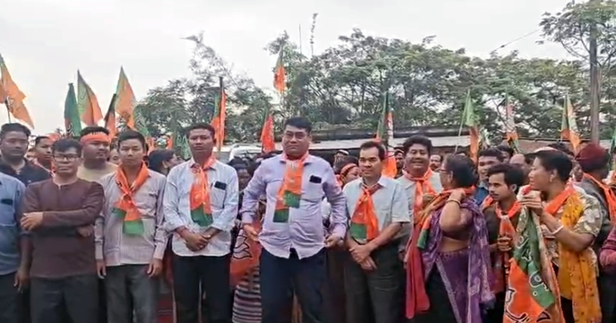 Massive show of strength in Mungiakami area by BJP, Bikash confident of son-in-law’s victory