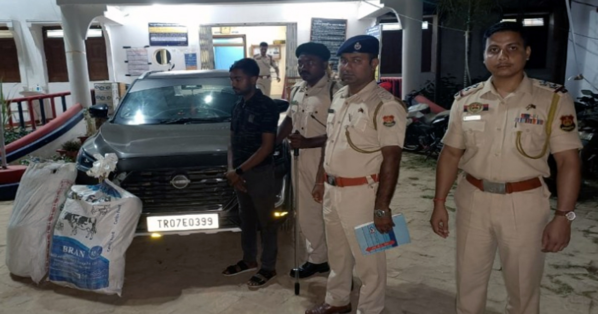 Huge quantity of ‘Ganja’ seized by Jatrapur police station officers from Kathalia gram panchayat