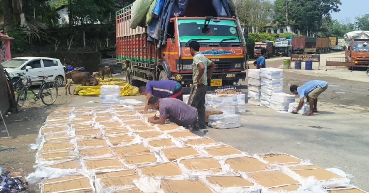 Drugs Worth Rs.1.5 Crore Seized Hidden Under Watermelons at Assam–Tripura Border, Driver and Helper Arrested