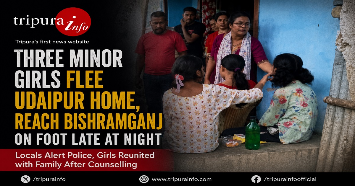 Three Minor Girls Flee Udaipur Home, Reach Bishramganj on Foot Late at Night