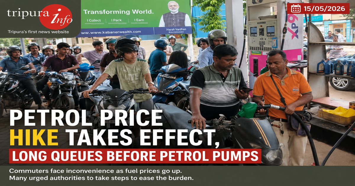 Petrol price hike takes effect , long queues before petrol pumps