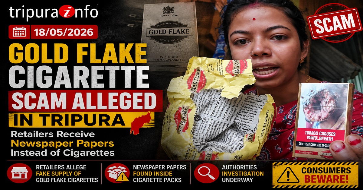 Gold Flake Cigarette Scam Alleged in Tripura: Retailers Receive Newspaper Papers Instead of Cigarettes