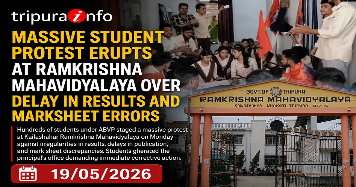 Massive Student Protest Erupts at Ramkrishna Mahavidyalaya Over Delay in Results and Marksheet Errors