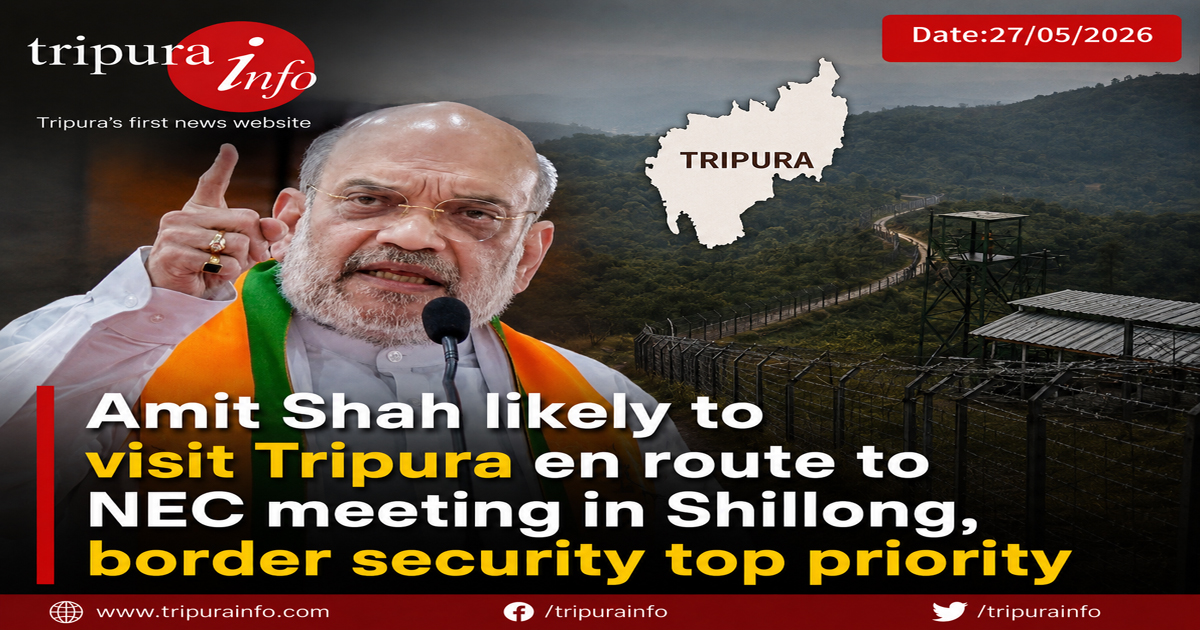 Amit Shah likely to visit Tripura en route to NEC meeting in Shillong, border security top priority