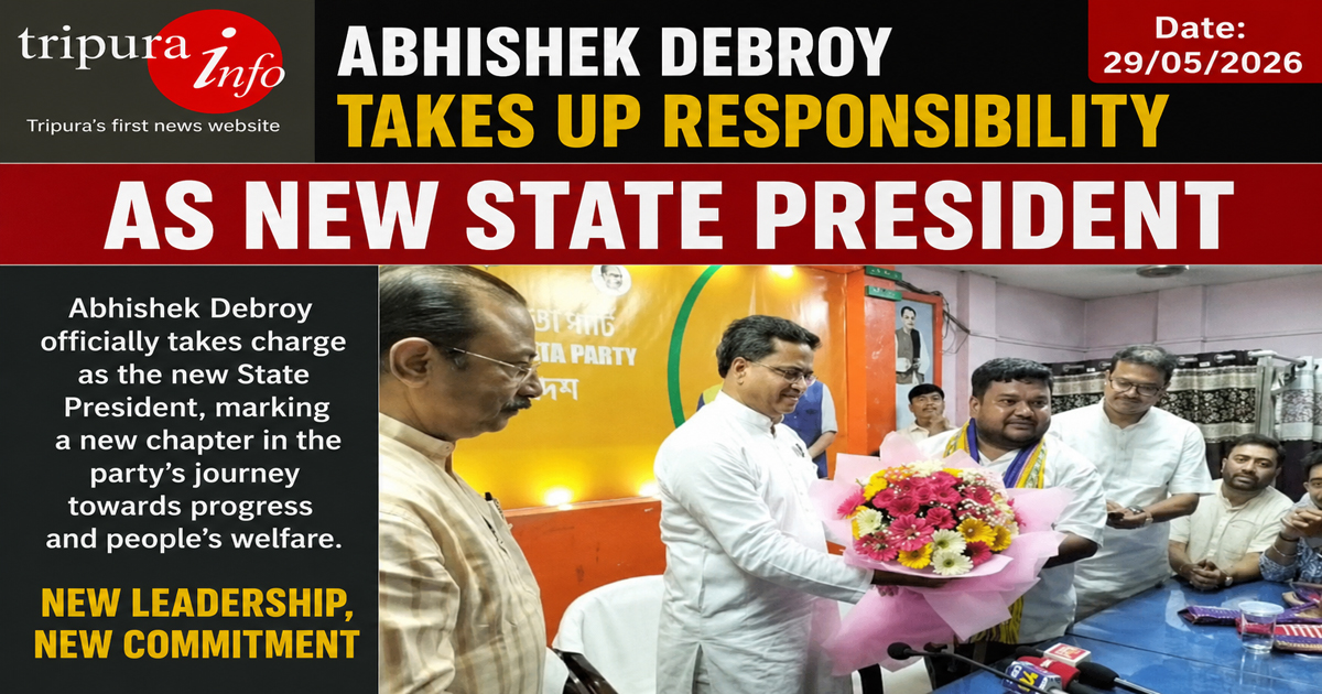 Abhishek Debroy takes up responsibility as new state president