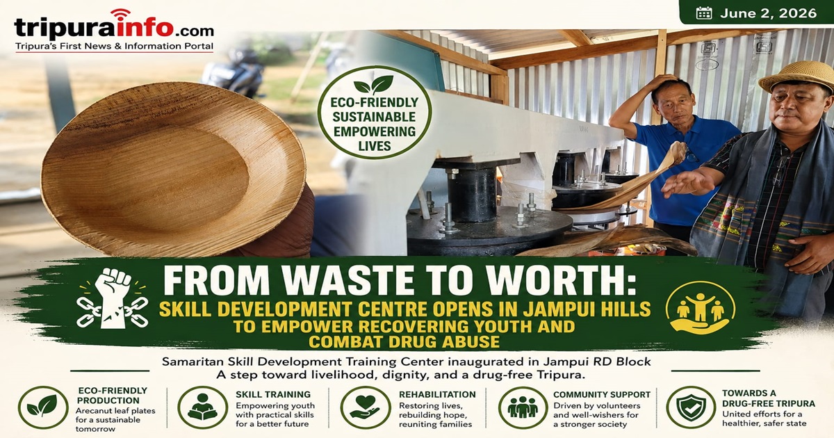 From Waste to Worth: Skill Development Centre Opens in Jampui Hills to Empower Recovering Youth and Combat Drug Abuse