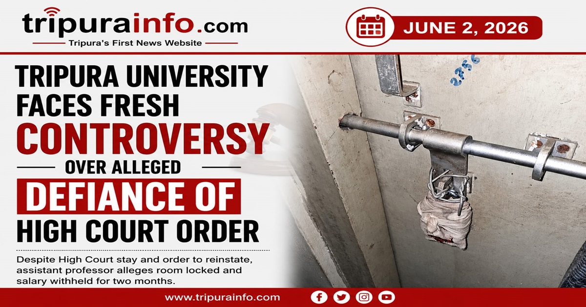 Tripura University Faces Fresh Controversy Over Alleged Defiance of Tripura High Court Order