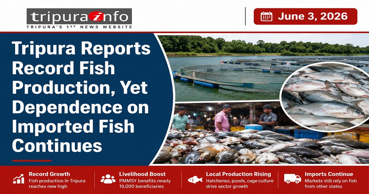 Tripura Reports Record Fish Production, Yet Dependence on Imported Fish Continues