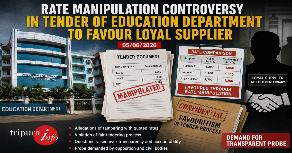 Rate manipulation controversy in tender of education department to favour loyal supplier