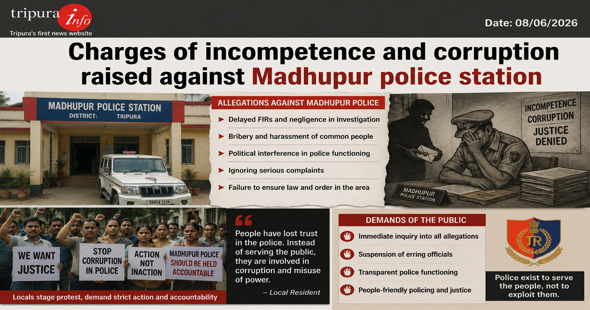 Charges of incompetence and corruption raised against Madhupur police station