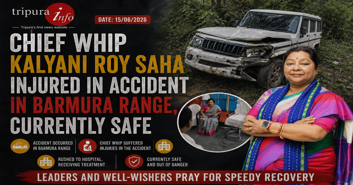 Chief whip Kalyani Roy Saha injured in accident in Barmura range , currently safe