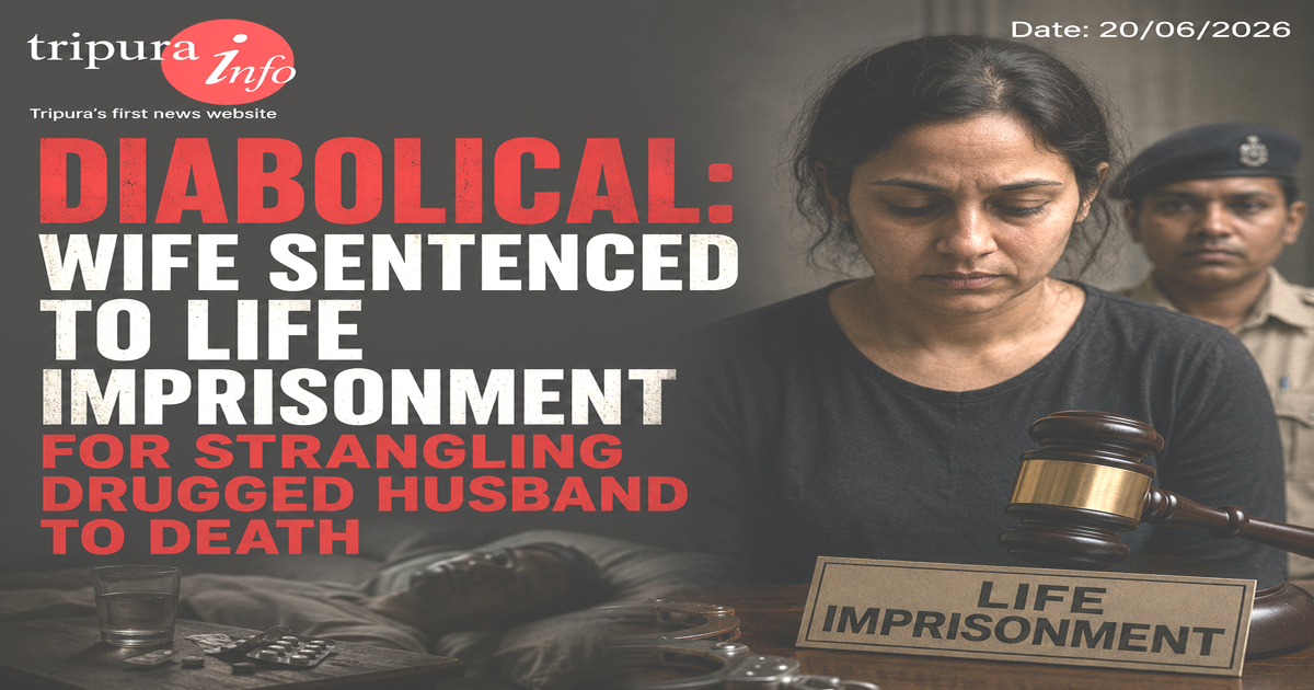 Diabolical: wife sentenced to life imprisonment for strangling drugged husband to death
