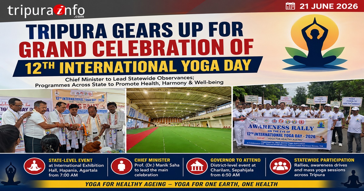 Tripura Gears Up for Grand Celebration of 12th International Yoga Day, Chief Minister to Lead Statewide Observances