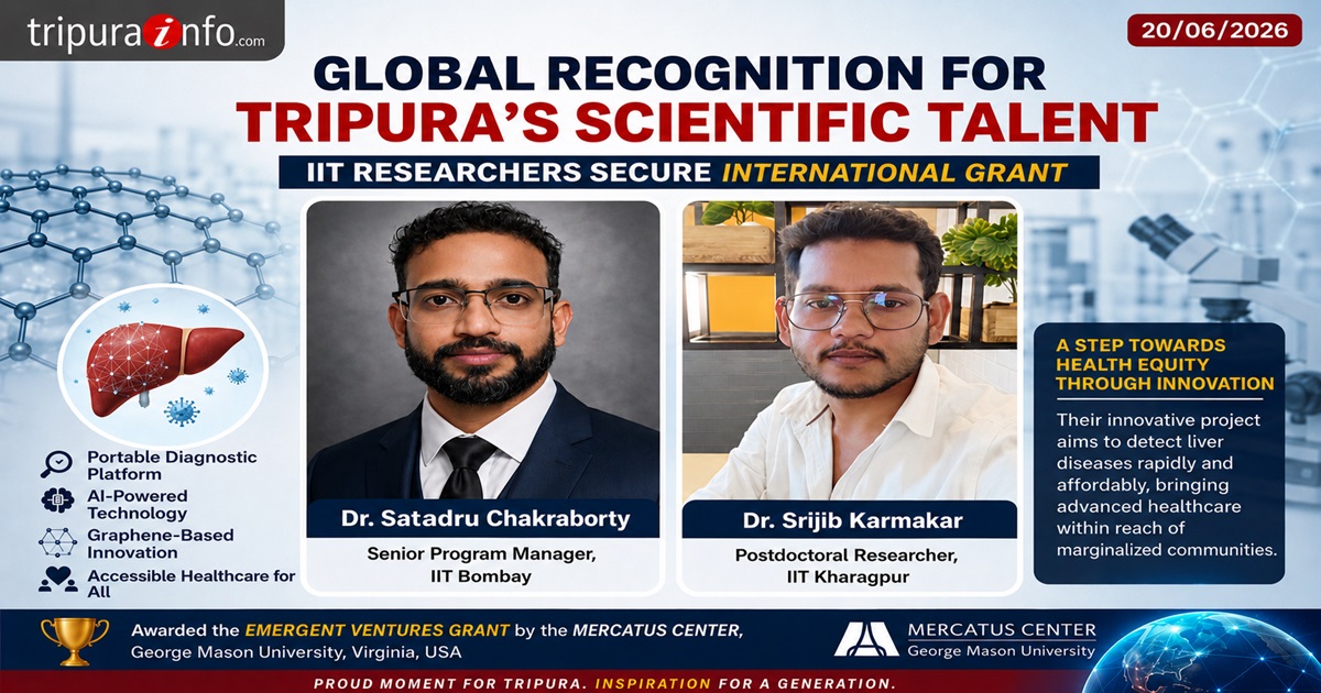 Global Recognition for Tripura~`s Scientific Talent: IIT Researchers Secure International Grant