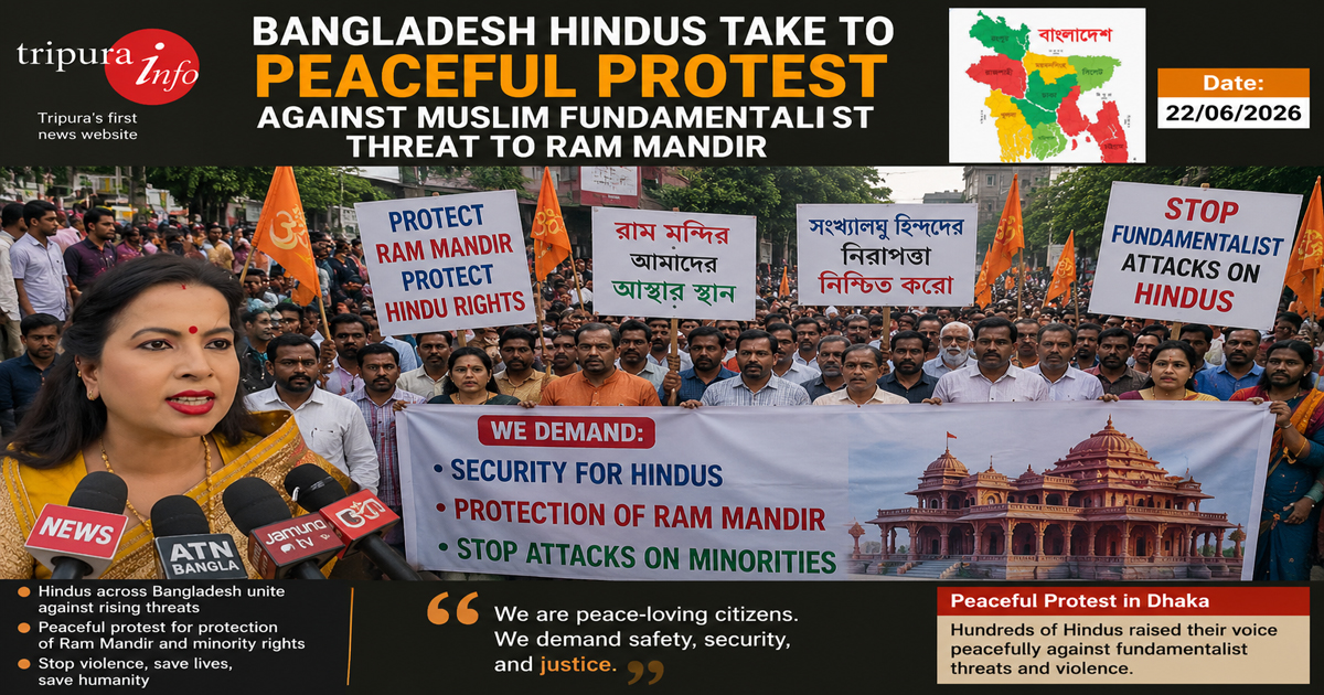 Bangladesh Hindus take to peaceful protest against Muslim fundamentalist threat to Ram Mandir