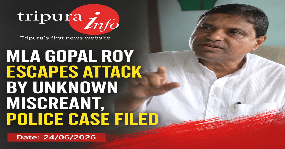 MLA Gopal Roy escapes attack by unknown miscreant, police case filed