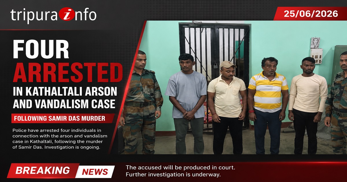 Four Arrested in Kathaltali Arson and Vandalism Case Following Samir Das Murder