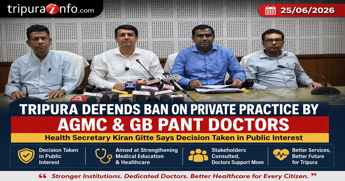 Tripura Health Secretary Kiran Gitte Defends Ban on Private Practice by AGMC and GB Pant Doctors, Says Decision Taken in Public Interest