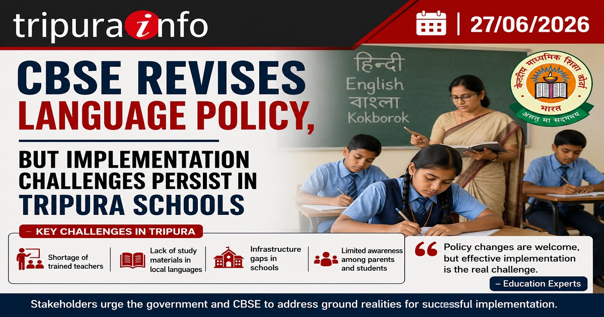CBSE Revises Language Policy, But Implementation Challenges Persist in Tripura Schools