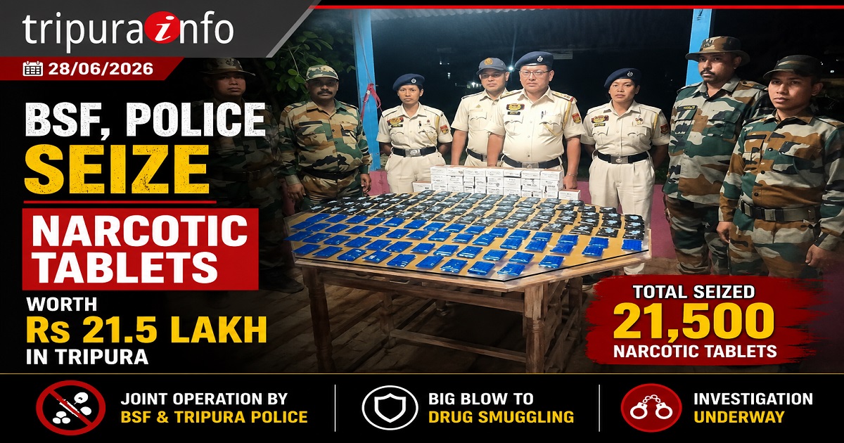 BSF, Police Seize Narcotic Tablets Worth Rs 21.5 Lakh in Tripura