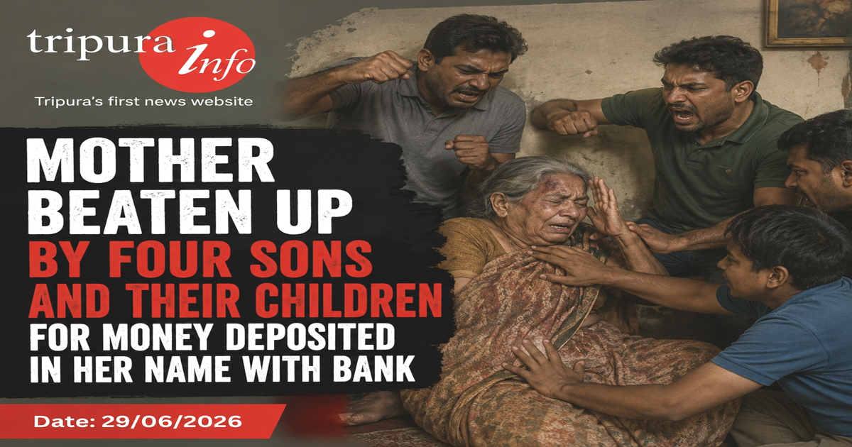 Mother beaten up by four sons and their children for money deposited in her name with bank