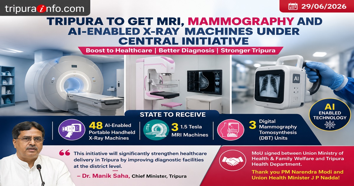 Tripura to get MRI, mammography and AI-enabled X-ray machines under central initiative