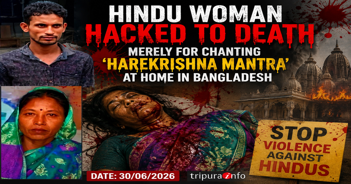 Hindu woman hacked to death merely for chanting ‘Harekrishna Mantra’at home in Bangladesh