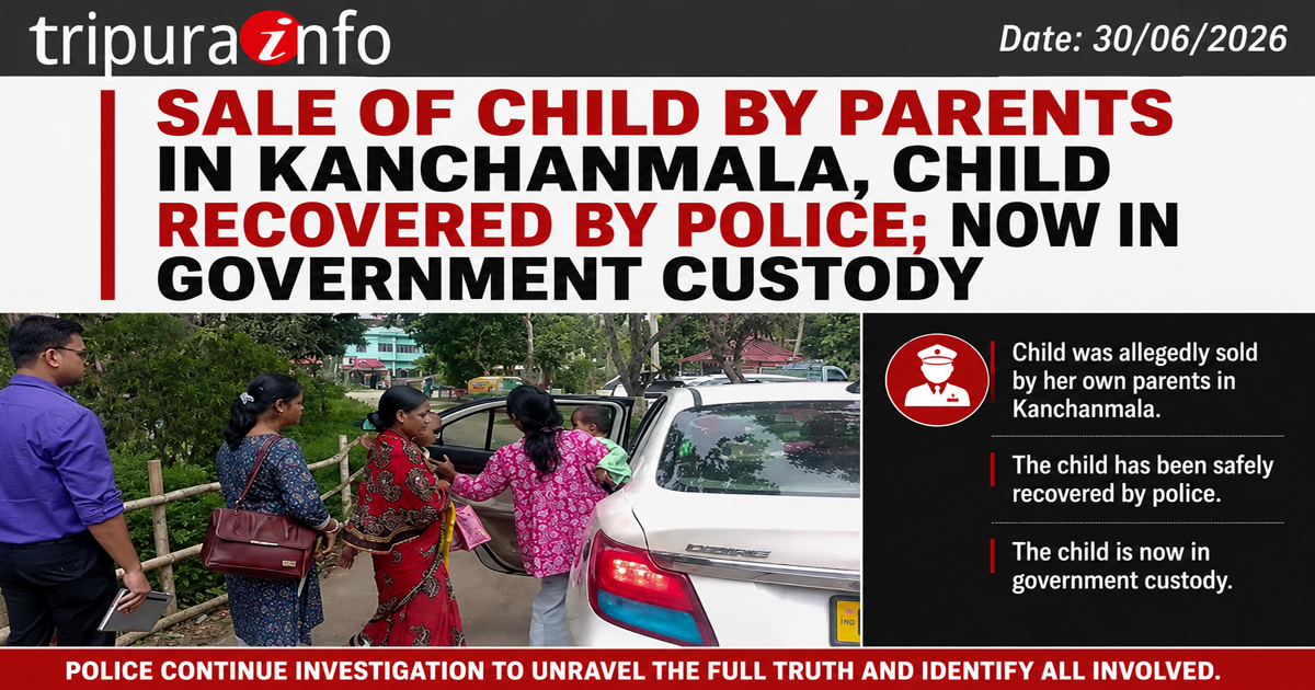 Sale of child by parents in Kanchanmala, child recovered by police in government custody now