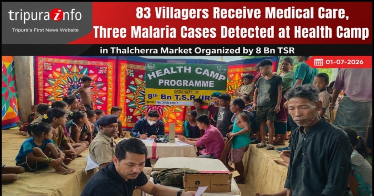 83 Villagers Receive Medical Care, Three Malaria Cases Detected at Healtzh Camp  in Thalcherra Market Organized by  8 Bn TSR