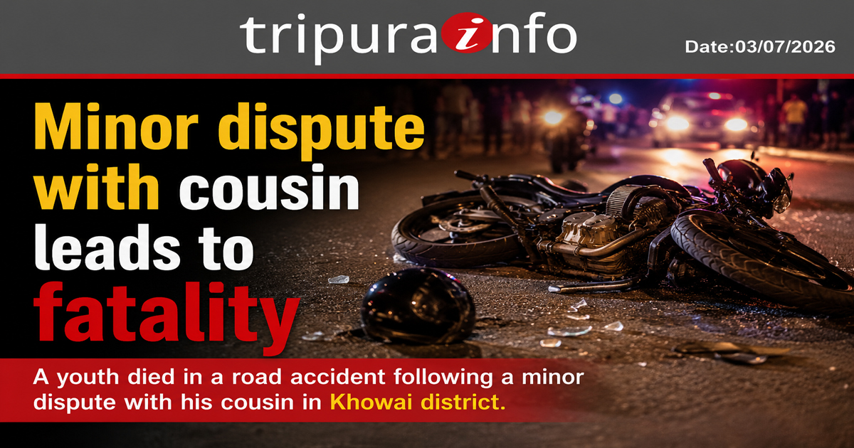Minor dispute with cousin leads to fatality, youth dies by motor bike accident