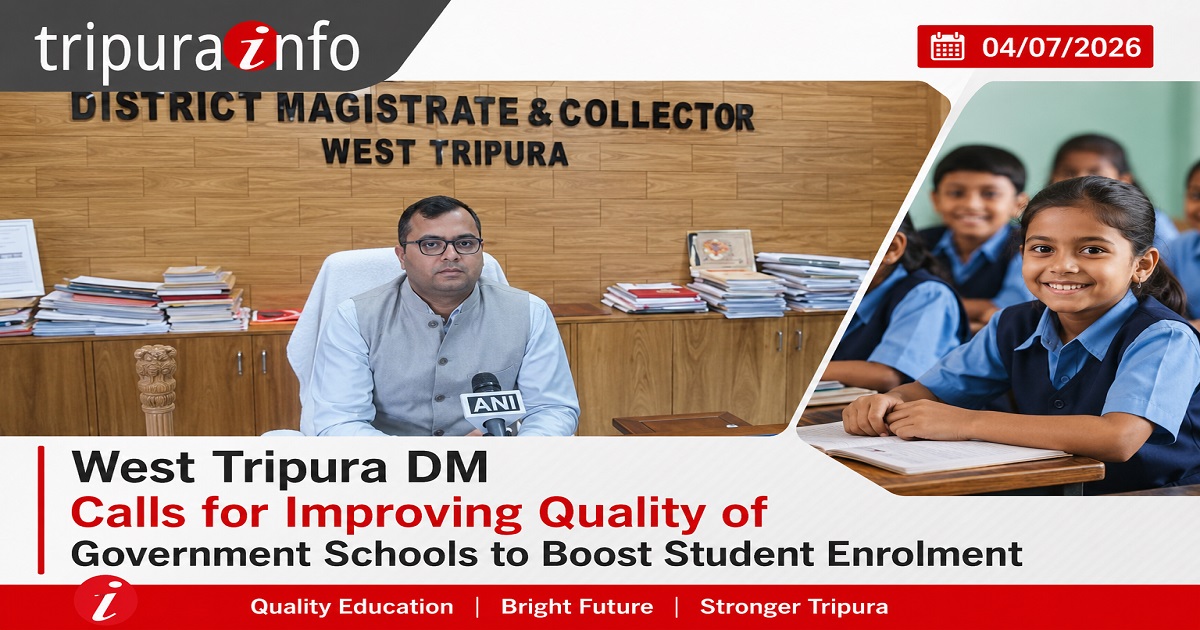 West Tripura DM Calls for Improving Quality of Government Schools to Boost Student Enrolment