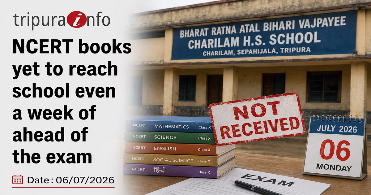 NCERT books yet to reach school even a week of ahead of the exam