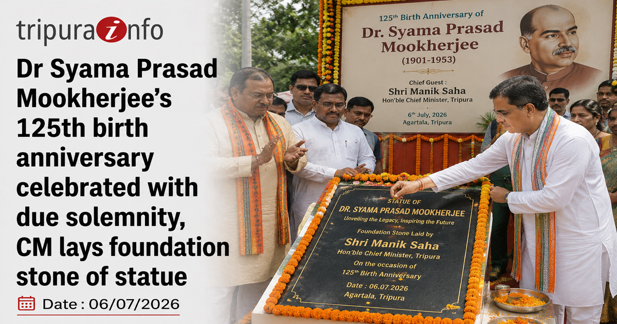 Dr Syama Prasad Mookherjee’s 125th birth anniversary celebrated with due solemnity, CM lays foundation stone of statue